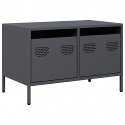 Szafka RTV, czarna, 68x39x43,5 cm, stal walcowana na zimno