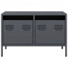 Szafka RTV, czarna, 68x39x43,5 cm, stal walcowana na zimno