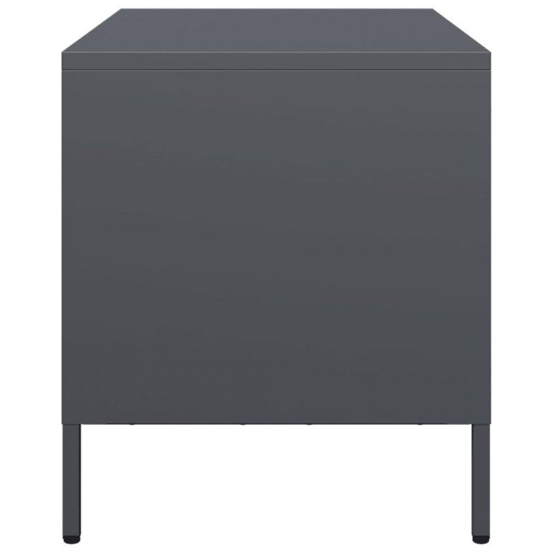 Szafka RTV, czarna, 68x39x43,5 cm, stal walcowana na zimno