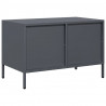 Szafka RTV, czarna, 68x39x43,5 cm, stal walcowana na zimno