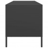 Szafka RTV, czarna, 135x39x43,5 cm, stal walcowana na zimno