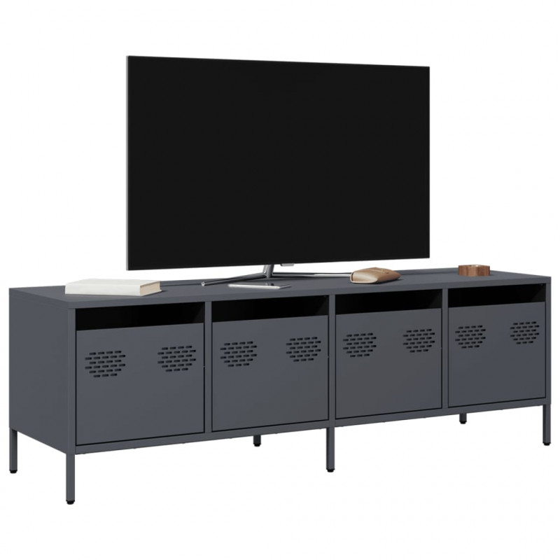Szafka RTV, antracyt, 135x39x43,5 cm, stal walcowana na zimno