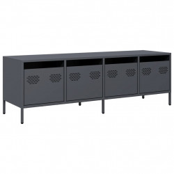 Szafka RTV, antracyt, 135x39x43,5 cm, stal walcowana na zimno