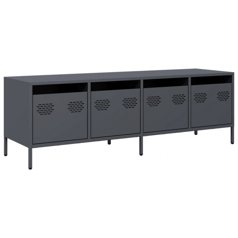 Szafka RTV, antracyt, 135x39x43,5 cm, stal walcowana na zimno
