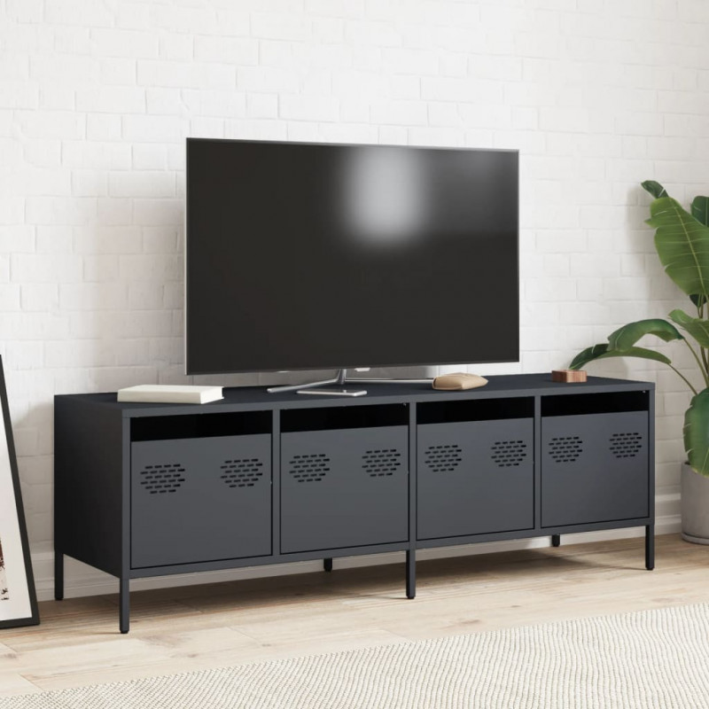 Szafka RTV, antracyt, 135x39x43,5 cm, stal walcowana na zimno