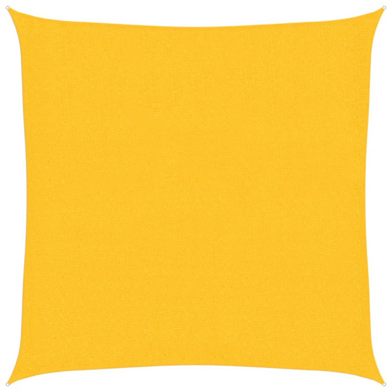 Żagiel przeciwsłoneczny, 160 g/m², żółty, 3x3 m, HDPE