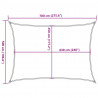 Żagiel przeciwsłoneczny, 160 g/m², brązowy, 5x7 m, HDPE