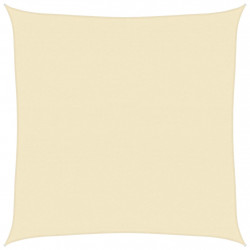 Żagiel przeciwsłoneczny, 160 g/m², kremowy, 5x5 m, HDPE