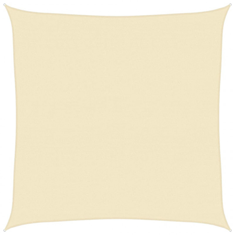 Żagiel przeciwsłoneczny, 160 g/m², kremowy, 5x5 m, HDPE