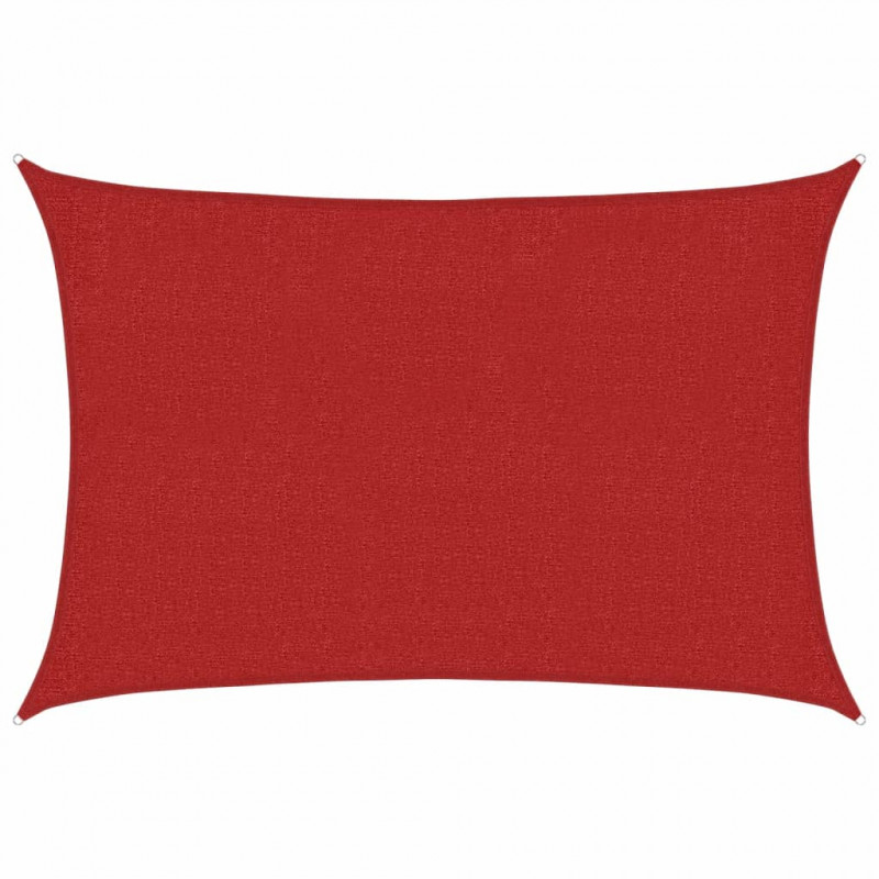 Żagiel przeciwsłoneczny, 160 g/m², czerwony, 2x3 m, HDPE