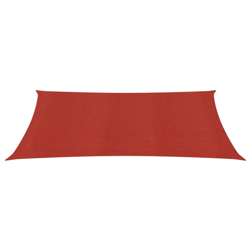 Żagiel przeciwsłoneczny, 160 g/m², czerwony, 2x3 m, HDPE