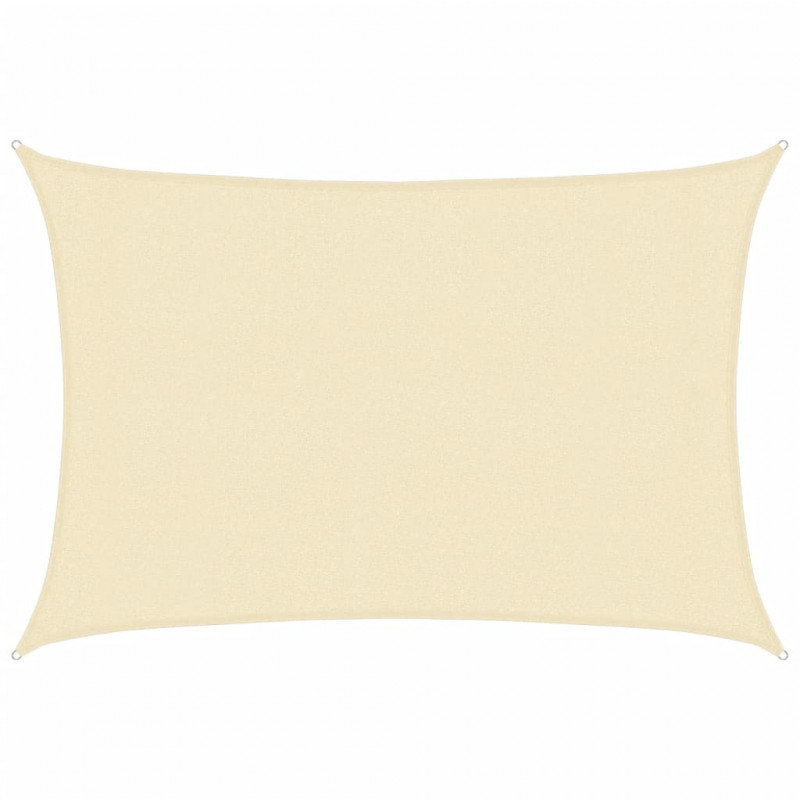 Żagiel przeciwsłoneczny, 160 g/m², kremowy, 3x4 m, HDPE