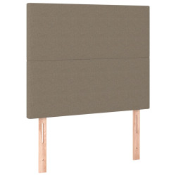 Zagłówek do łóżka z LED, taupe, 80x5x118/128 cm, tkanina