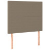 Zagłówek do łóżka z LED, taupe, 80x5x118/128 cm, tkanina
