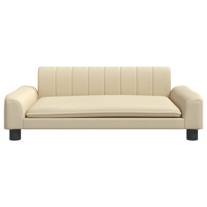 Sofa dla dzieci, kremowa, 90x53x30 cm, obita tkaniną