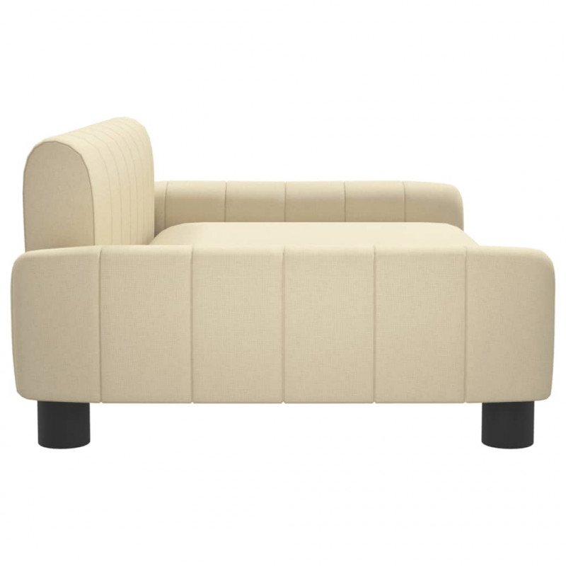 Sofa dla dzieci, kremowa, 90x53x30 cm, obita tkaniną