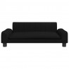 Sofa dla dzieci, czarna, 90x53x30 cm, obita tkaniną