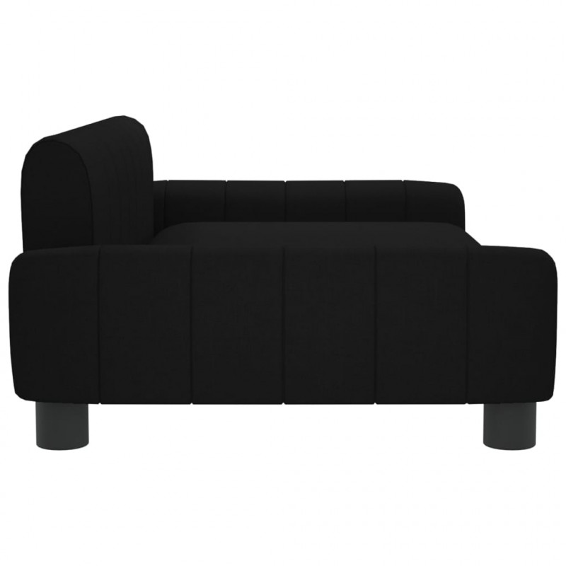 Sofa dla dzieci, czarna, 90x53x30 cm, obita tkaniną