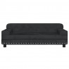 Sofa dla dzieci, czarna, 90x53x30 cm, aksamit
