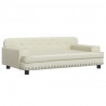 Sofa dla dzieci, kremowa, 90x53x30 cm, sztuczna skóra