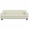 Sofa dla dzieci, kremowa, 90x53x30 cm, sztuczna skóra