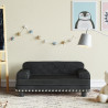 Sofa dla dzieci, czarna, 70x45x30 cm, aksamit