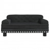 Sofa dla dzieci, czarna, 70x45x30 cm, aksamit