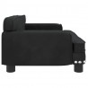 Sofa dla dzieci, czarna, 70x45x30 cm, aksamit