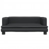 Sofa dla dzieci, czarna, 80x45x30 cm, sztuczna skóra