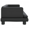 Sofa dla dzieci, czarna, 80x45x30 cm, sztuczna skóra