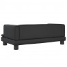 Sofa dla dzieci, czarna, 80x45x30 cm, sztuczna skóra