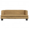 Sofa dla dzieci, brązowa, 80x45x30 cm, aksamit