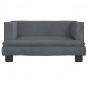 Sofa dla dzieci, ciemnoszara, 60x40x30 cm, aksamit