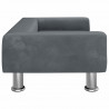 Sofa dla dzieci, ciemnoszara, 70x45x26,5 cm, aksamit
