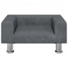Sofa dla dzieci, ciemnoszara, 50x40x26,5 cm, aksamitna