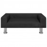 Sofa dla dzieci, czarna, 70x45x26,5 cm, aksamitna