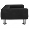 Sofa dla dzieci, czarna, 70x45x26,5 cm, aksamitna