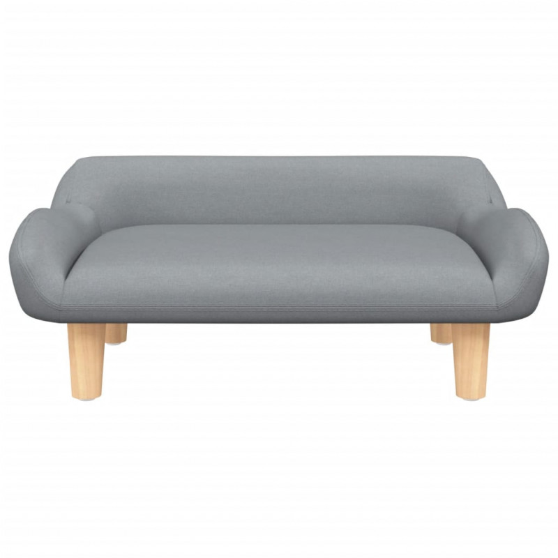 Sofa dla dzieci, jasnoszara, 70x40x24 cm, obita tkaniną