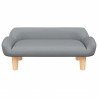 Sofa dla dzieci, jasnoszara, 70x40x24 cm, obita tkaniną