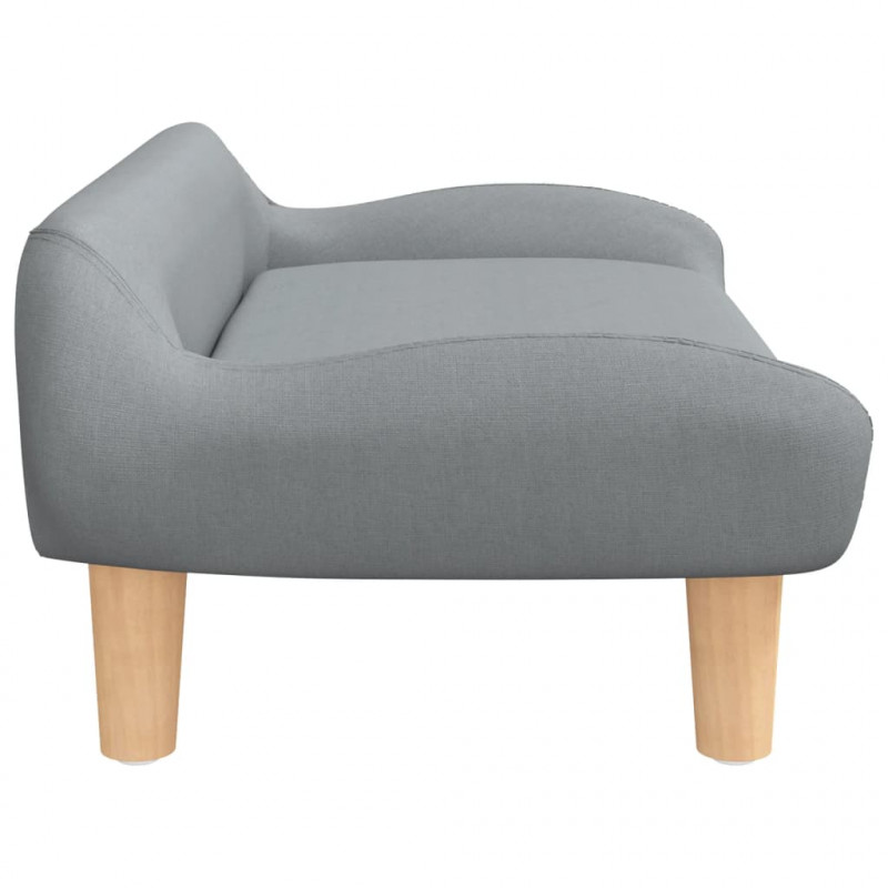 Sofa dla dzieci, jasnoszara, 70x40x24 cm, obita tkaniną