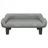 Sofa dla dzieci, jasnoszara, 70x40x24 cm, aksamit