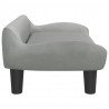 Sofa dla dzieci, jasnoszara, 70x40x24 cm, aksamit