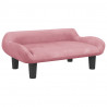 Sofa dla dzieci, różowa, 70x40x24 cm, aksamit