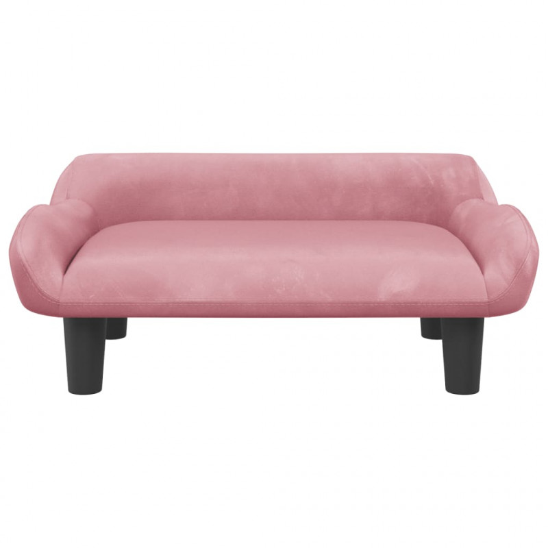Sofa dla dzieci, różowa, 70x40x24 cm, aksamit