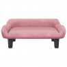 Sofa dla dzieci, różowa, 70x40x24 cm, aksamit