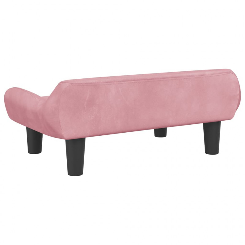 Sofa dla dzieci, różowa, 70x40x24 cm, aksamit