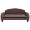Sofa dla dzieci, brązowa, 70x45x30 cm, sztuczna skóra