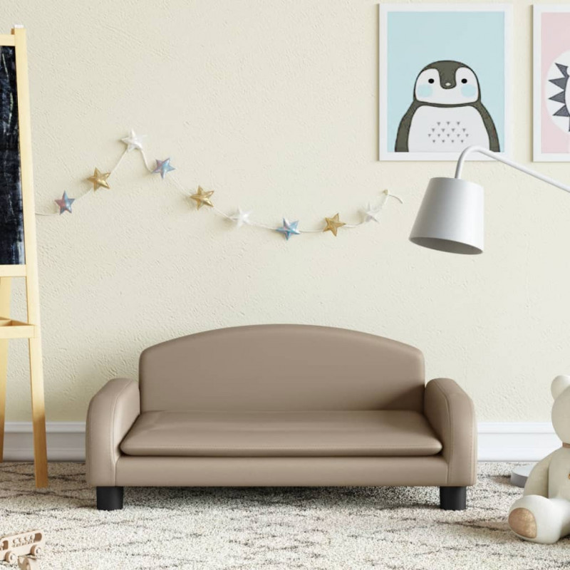 Sofa dla dzieci, cappuccino, 70x45x30 cm, sztuczna skóra