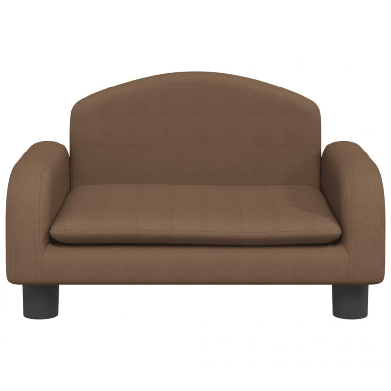 Sofa dla dzieci, brązowa, 50x40x30 cm, obita tkaniną