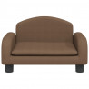 Sofa dla dzieci, brązowa, 50x40x30 cm, obita tkaniną